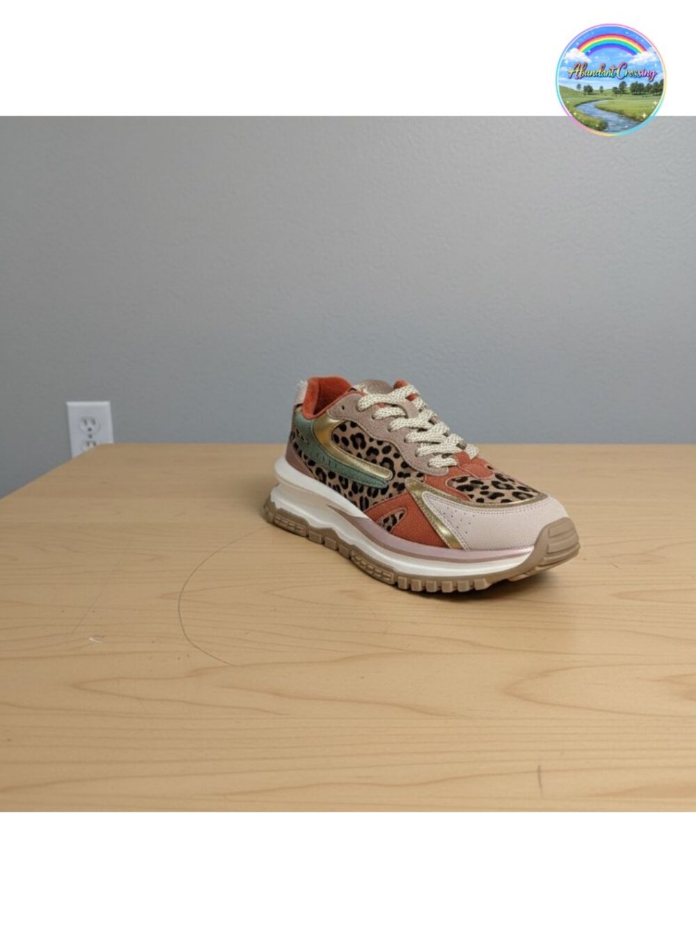 Leopard Retro Oxford Sneakers Lace-Up Cushioned